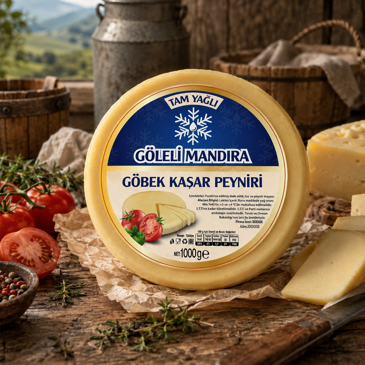 Göbek Kaşar 500 g · Vakumlu